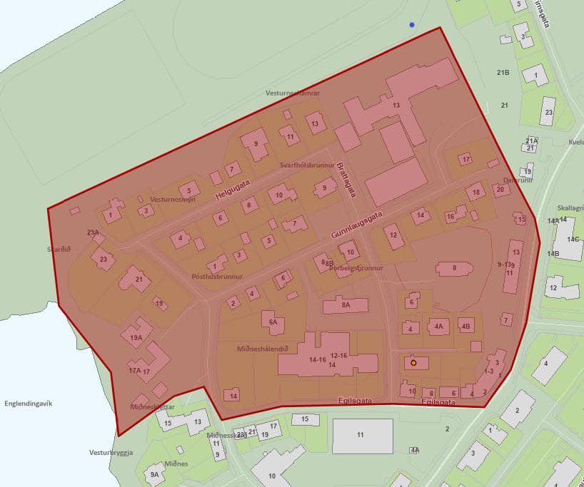Framkvæmdir við Bröttugötu í Borgarnesi